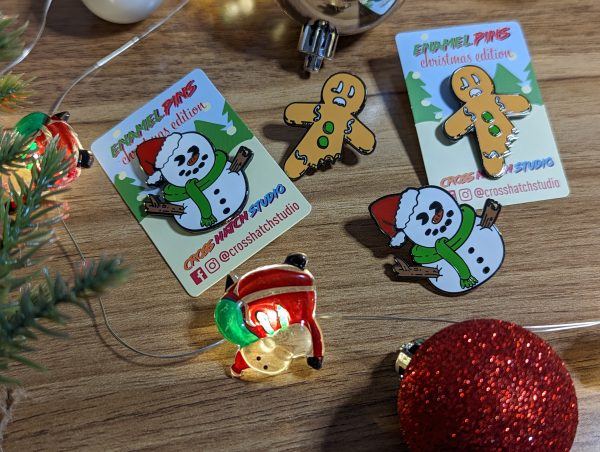 EPHSNX235EPHGBX235 Gingerbread Snowman Pin Hard Enamel Pin